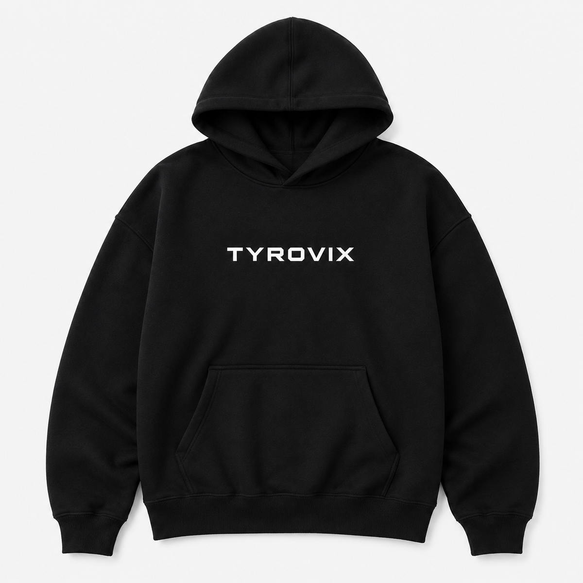 Tyrovix Black Oversized Hoodie