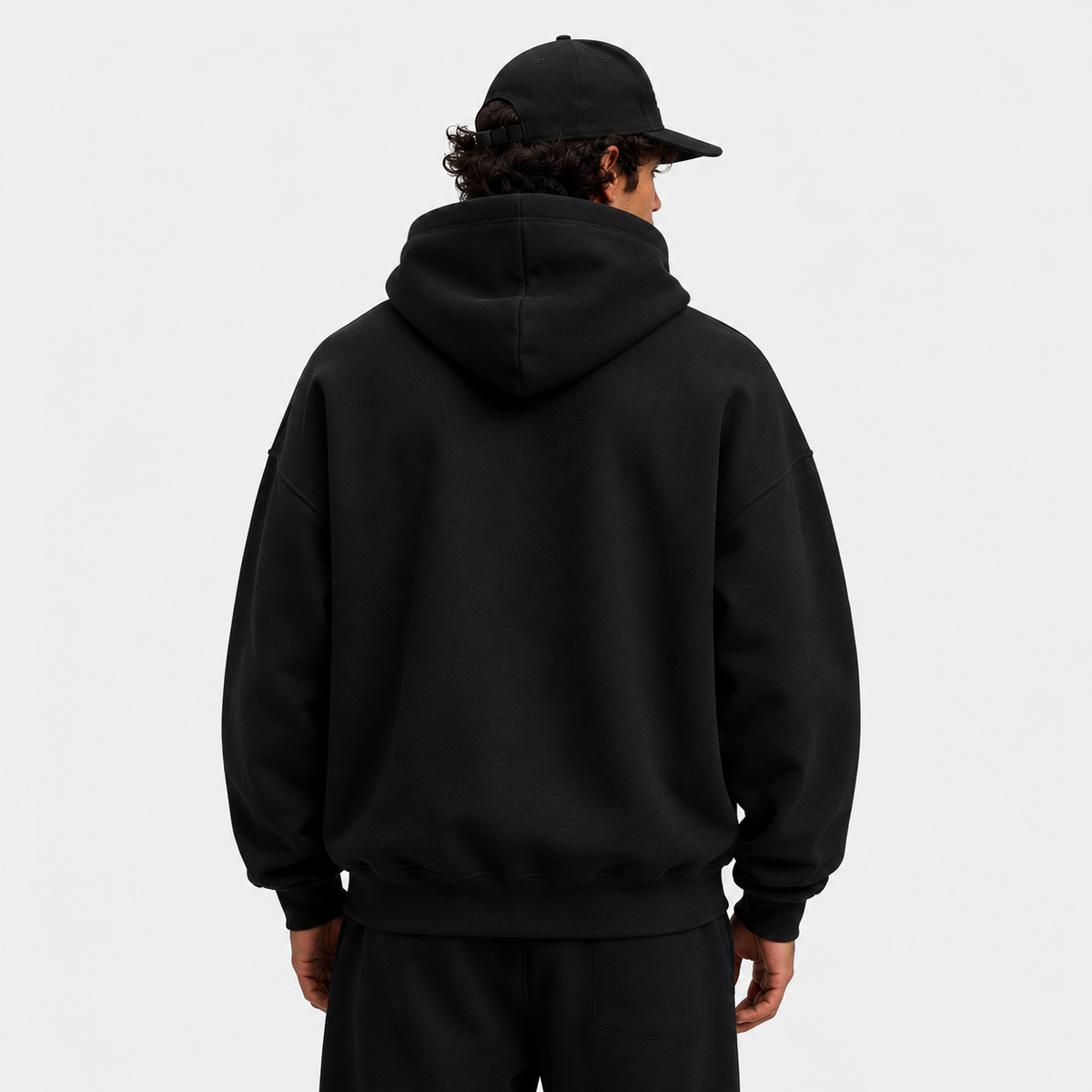 Tyrovix Black Oversized Hoodie